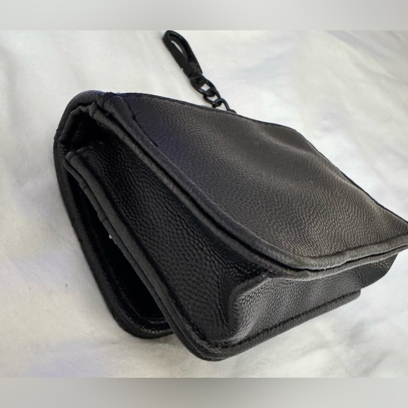 Steve Madden Quilted Black Coin Purse Wallet with Keychain - Picture 3 of 6